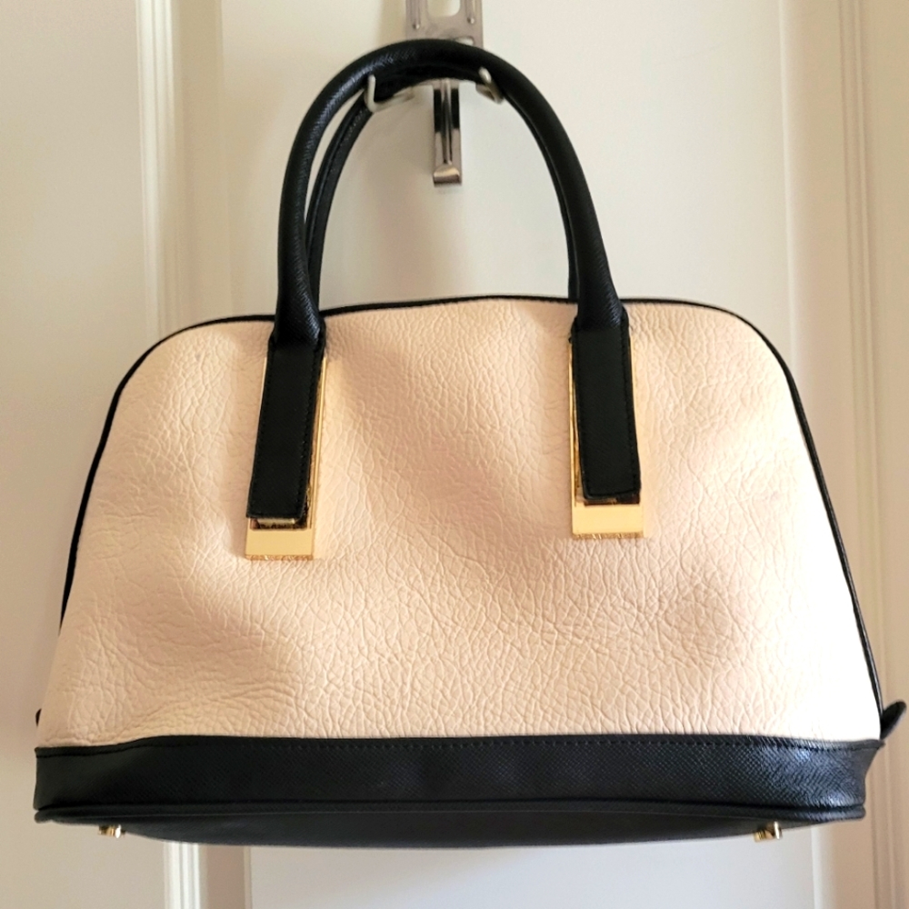 Ivanka Trump beige w black handbag